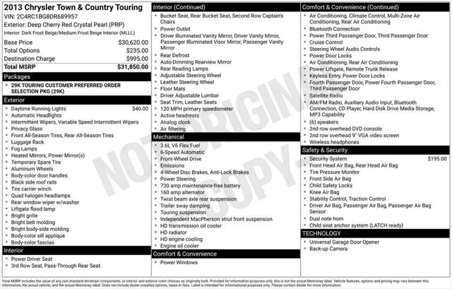 2013 Chrysler Town & Country Touring