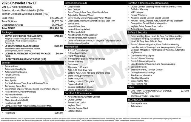 2026 Chevrolet Trax FWD LT