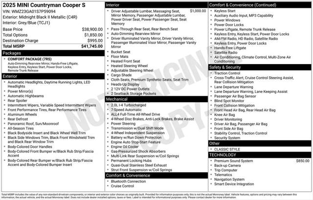 2025 MINI Cooper Countryman Cooper S