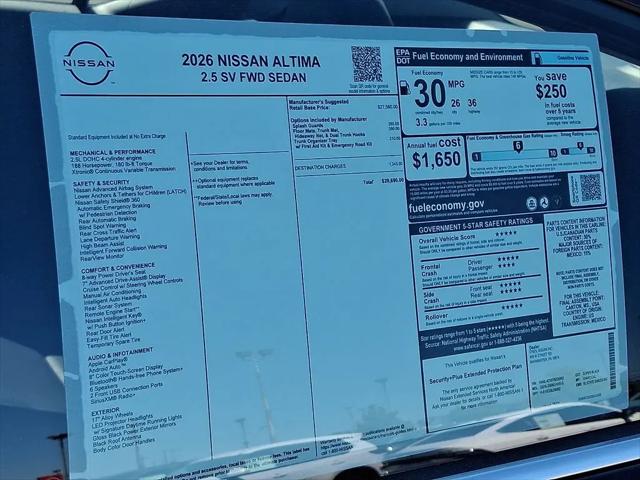 2026 Nissan Altima SV FWD