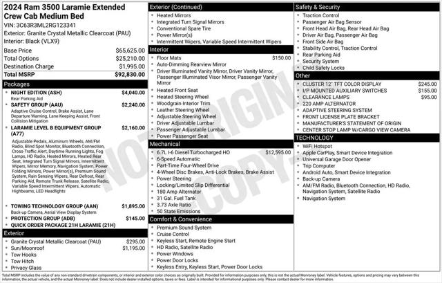 2024 Ram 3500 Laramie Mega Cab 4x4 6'4" Box
