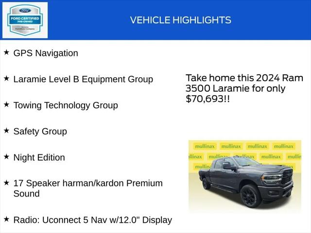 2024 Ram 3500 Laramie Mega Cab 4x4 6'4" Box