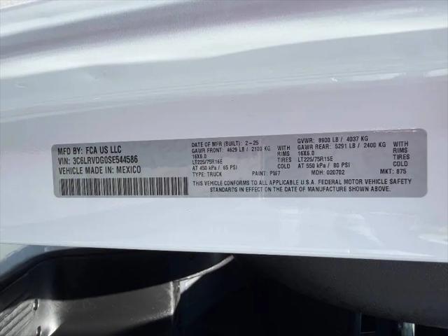 2025 Ram ProMaster 2500 Cargo Van Tradesman High Roof 159" WB w/Pass Seat