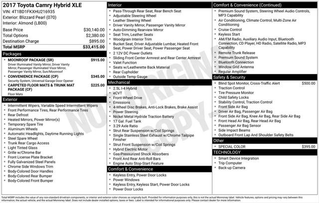 2017 Toyota Camry XLE