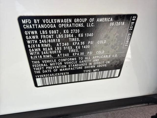 2018 Volkswagen Atlas 3.6L V6 SE