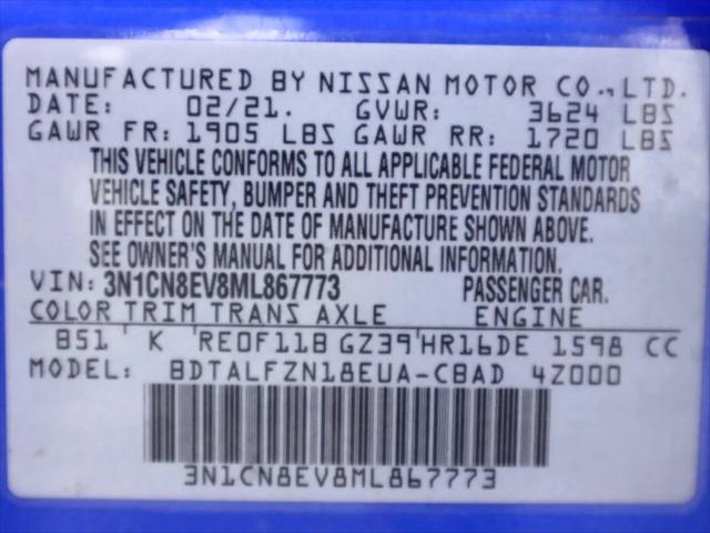 2021 Nissan Versa SV Xtronic CVT