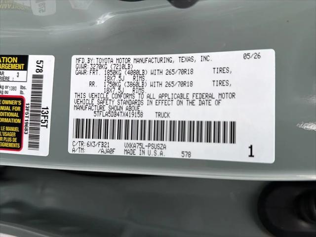 2026 Toyota Tundra SR5 CrewMax 5.5' Bed