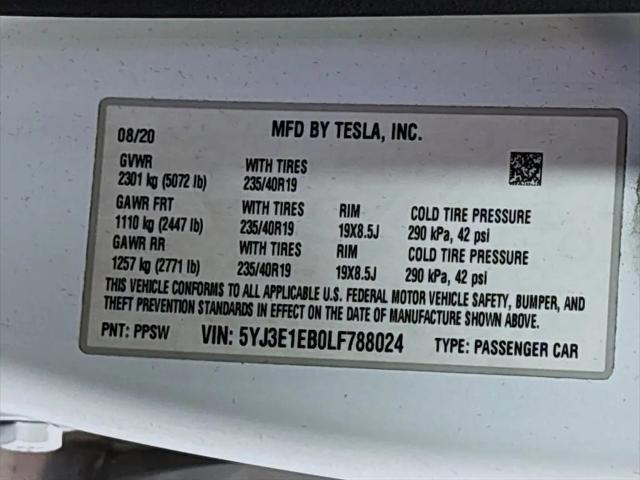 2020 Tesla Model 3 Long Range Dual Motor All-Wheel Drive