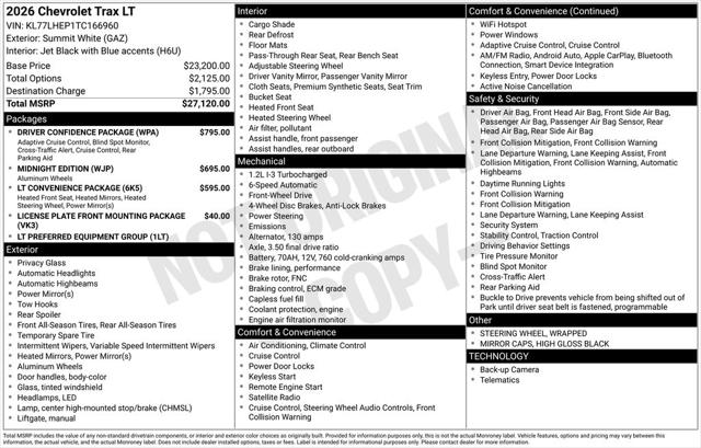 2026 Chevrolet Trax FWD LT
