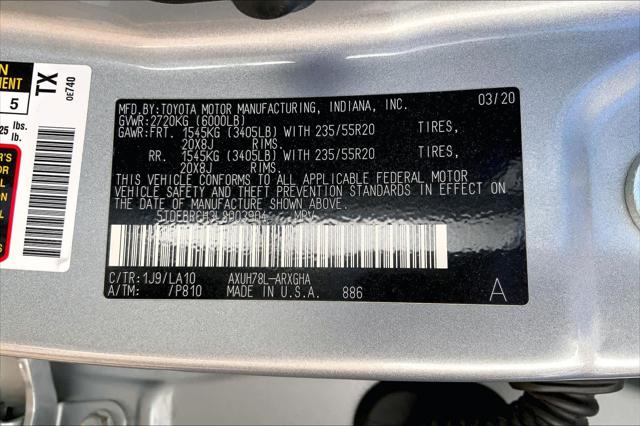 Used 2020 Toyota Highlander Hybrid Platinum For Sale in Lubbock, TX