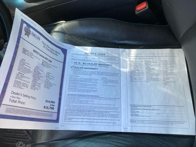 2015 Lexus RX 350 Unknown