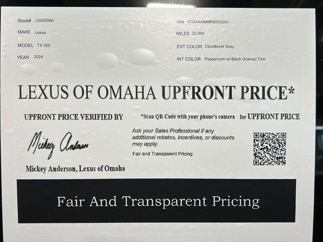 2024 Lexus TX 350 Premium