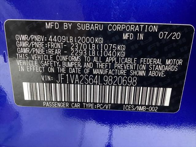 2020 Subaru WRX STI STI Manual