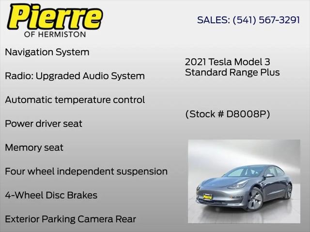 2021 Tesla Model 3 Standard Range Plus Rear-Wheel Drive