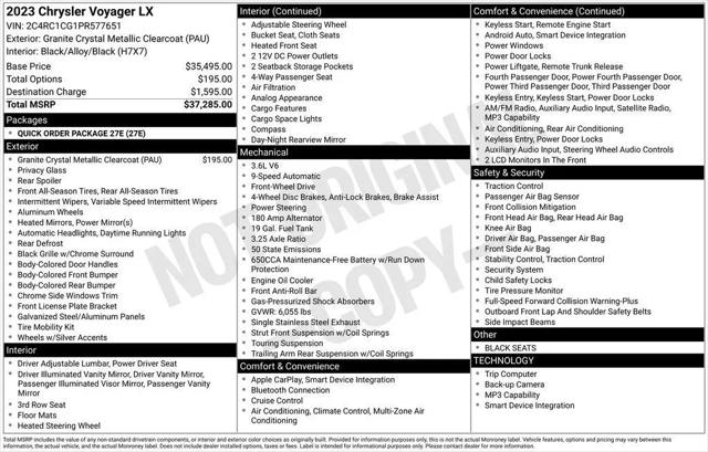2023 Chrysler Voyager LX for sale in Amherst, OH