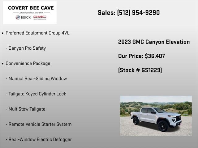 2023 GMC Canyon 4WD Crew Cab Short Box Elevation