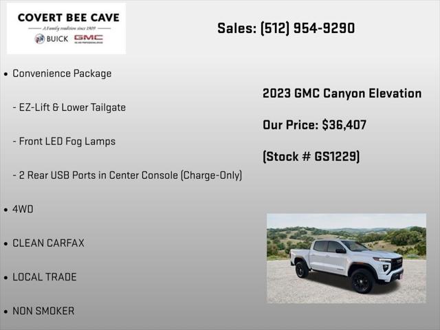 2023 GMC Canyon 4WD Crew Cab Short Box Elevation