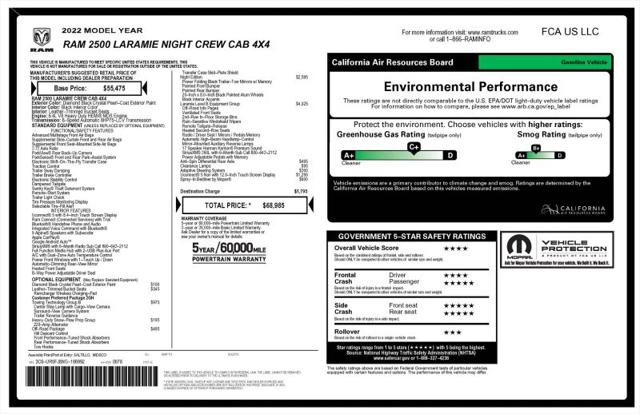 2022 Ram 2500 Laramie Crew Cab 4x4 6'4" Box for sale in New Port Richey, FL