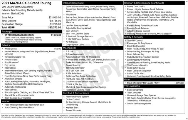2021 Mazda CX-5 Grand Touring