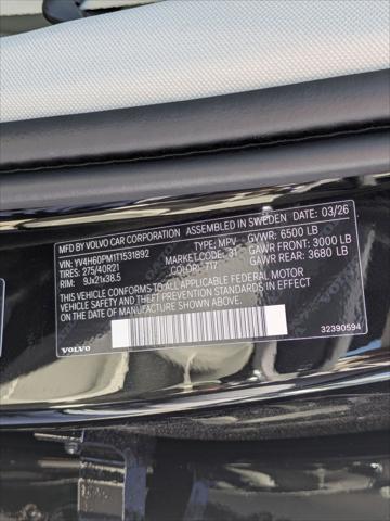 2026 Volvo XC90 Plug-In Hybrid Ultra Dark Theme, T8 AWD, Electric/Gasoline, 7 Seats