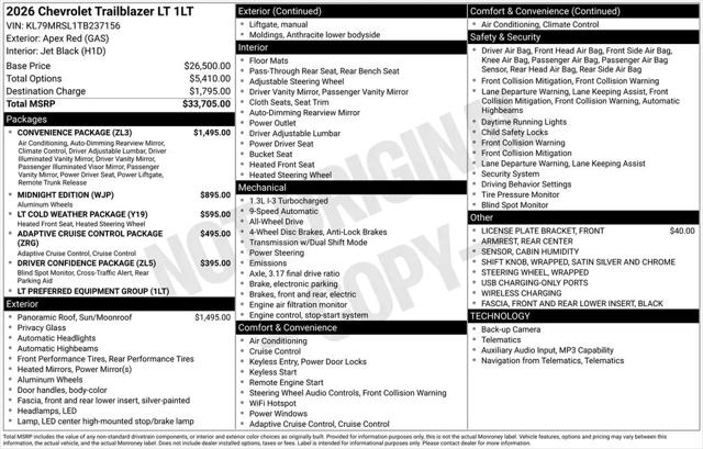 2026 Chevrolet TrailBlazer AWD LT