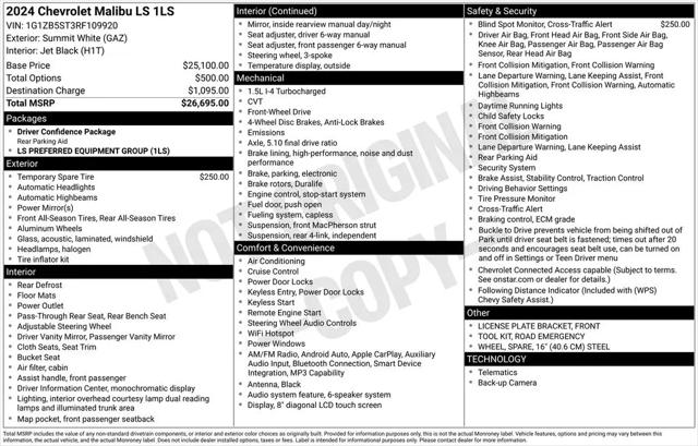 2024 Chevrolet Malibu FWD LS