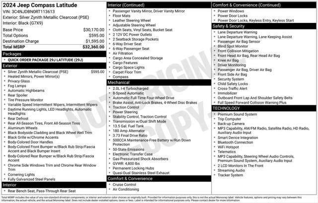 2024 Jeep Compass Latitude 4x4