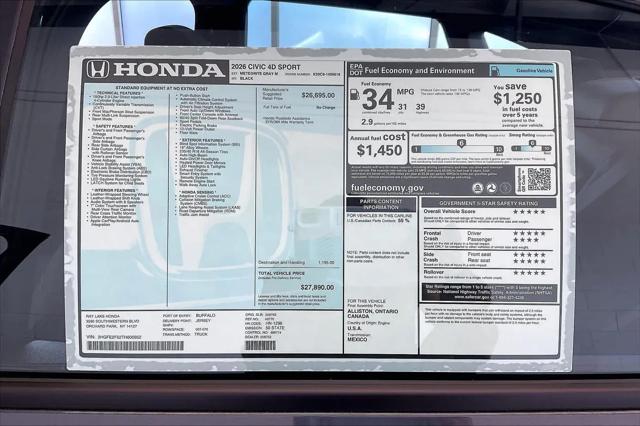 2026 Honda Civic Sport