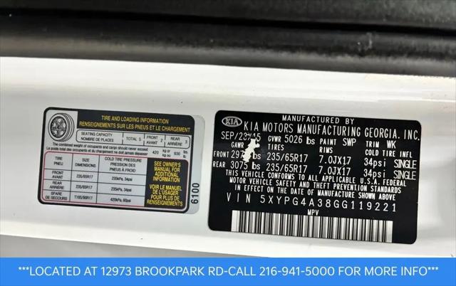 2016 Kia Sorento 2.4L LX