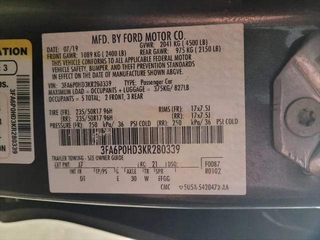 2019 Ford Fusion SE