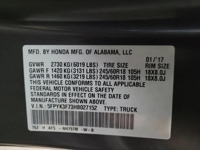 2017 Honda Ridgeline RTL-E