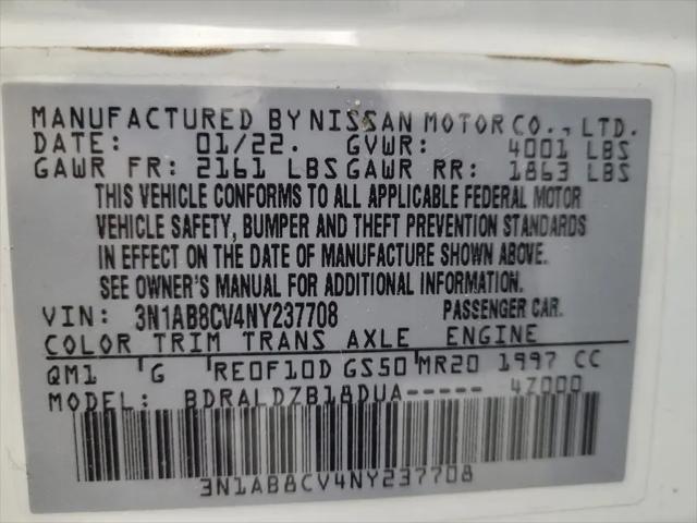 2022 Nissan Sentra SV Xtronic CVT