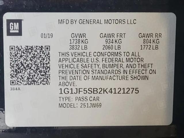 2019 Chevrolet Sonic Premier Auto