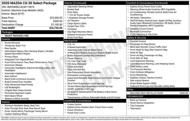 2020 Mazda CX-30 Select Package