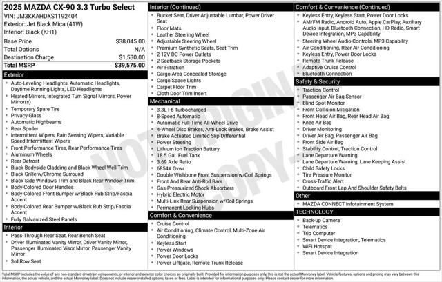 2025 Mazda X-90 3.3 Turbo Select Package