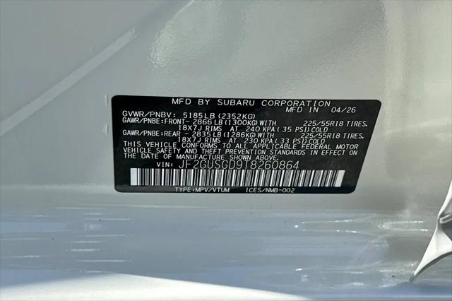 2026 Subaru Crosstrek Sport