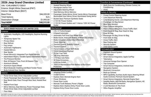 2026 Jeep Grand Cherokee Limited