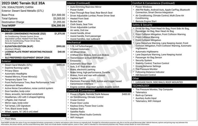 2023 GMC Terrain AWD SLE