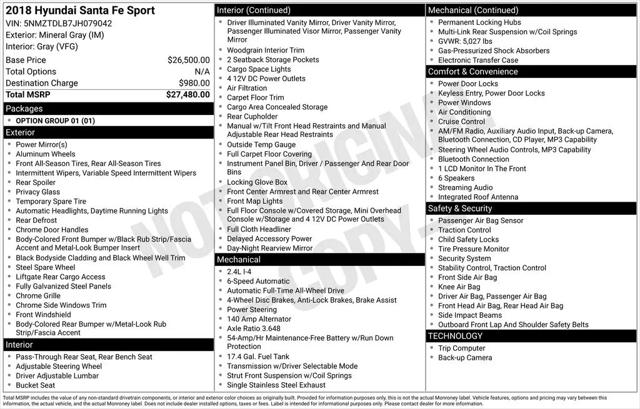 2018 Hyundai Santa Fe Sport 2.4L