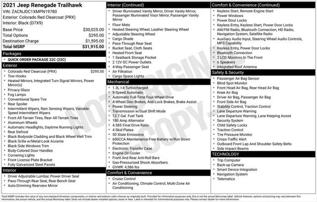 2021 Jeep Renegade Trailhawk 4x4