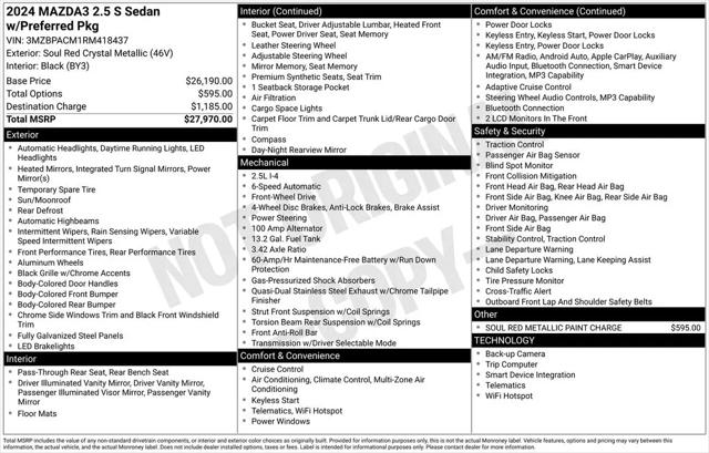 2024 Mazda Mazda3 2.5 S Preferred