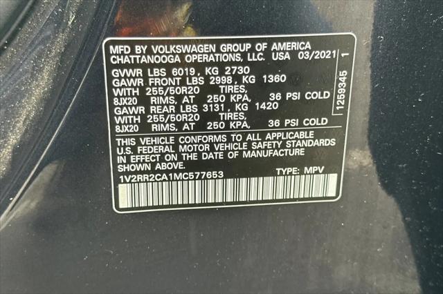 2021 Volkswagen Atlas 3.6L V6 SE w/Technology R-Line