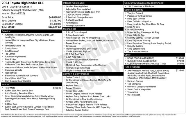 2024 Toyota Highlander XLE
