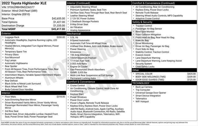 2022 Toyota Highlander XLE