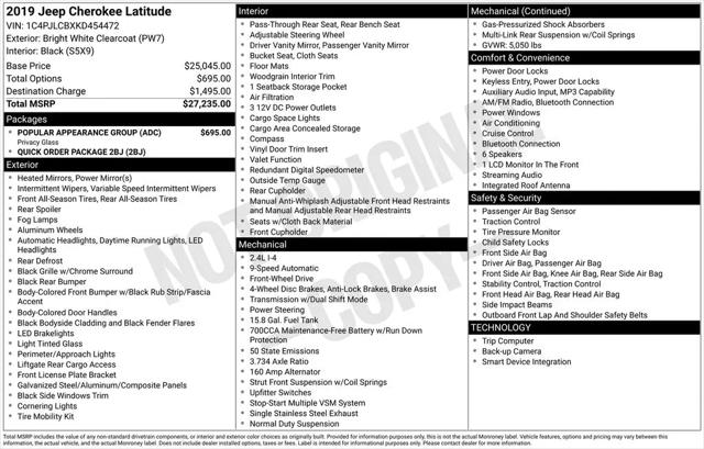 2019 Jeep Cherokee Latitude FWD