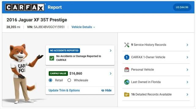 2016 Jaguar XF 35t Prestige