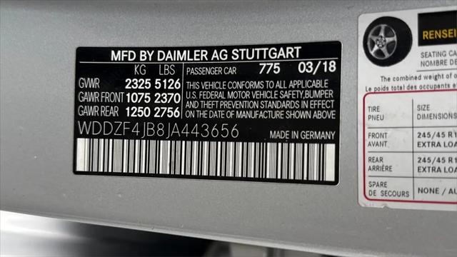 2018 Mercedes-Benz E-CLASS E 300 E 300