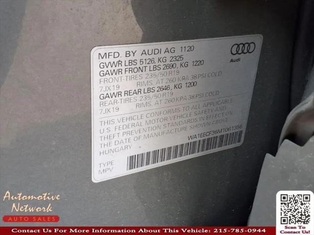 2021 Audi Q3 Premium Plus 45 TFSI S line quattro Tiptronic