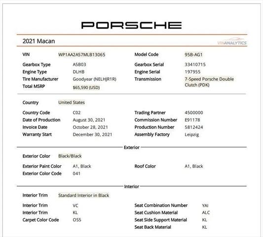 2021 Porsche Macan Macan