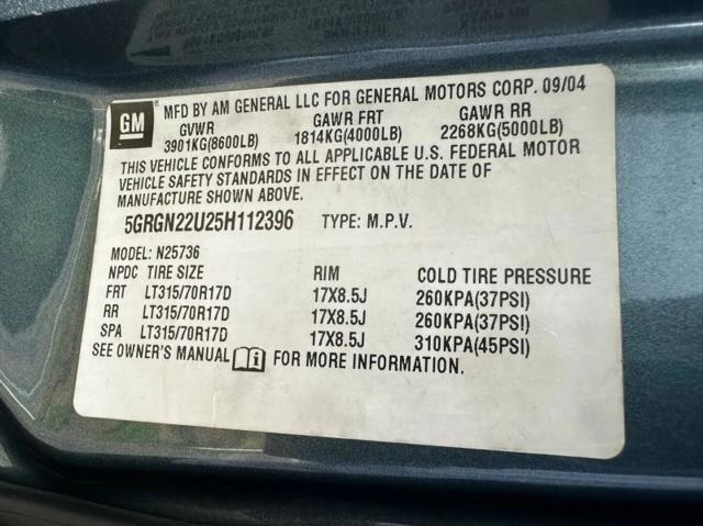 2005 HUMMER H2 SUT